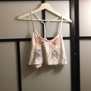 An off white crop top